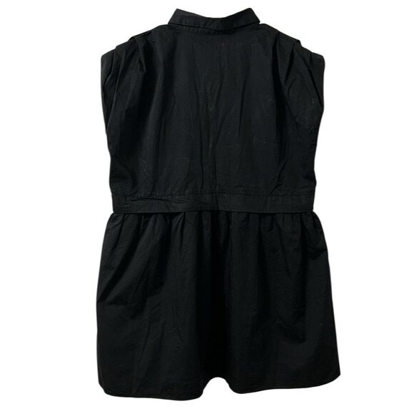 English Factory Black Pleated Shoulder Shirt Dress(Size Large) - Picture 3 of 8